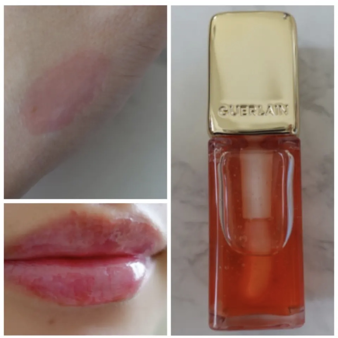 キスキス ビー グロウ オイル 319 ピーチ グロウ/GUERLAIN/リップグロスを使ったクチコミ（2枚目）