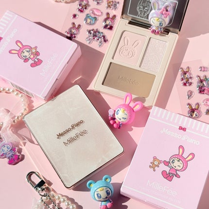 チート顔コントゥアパレット N03 ふっくらピンク(メゾピアノ限定デザイン)/MilleFée/パウダーハイライトの画像