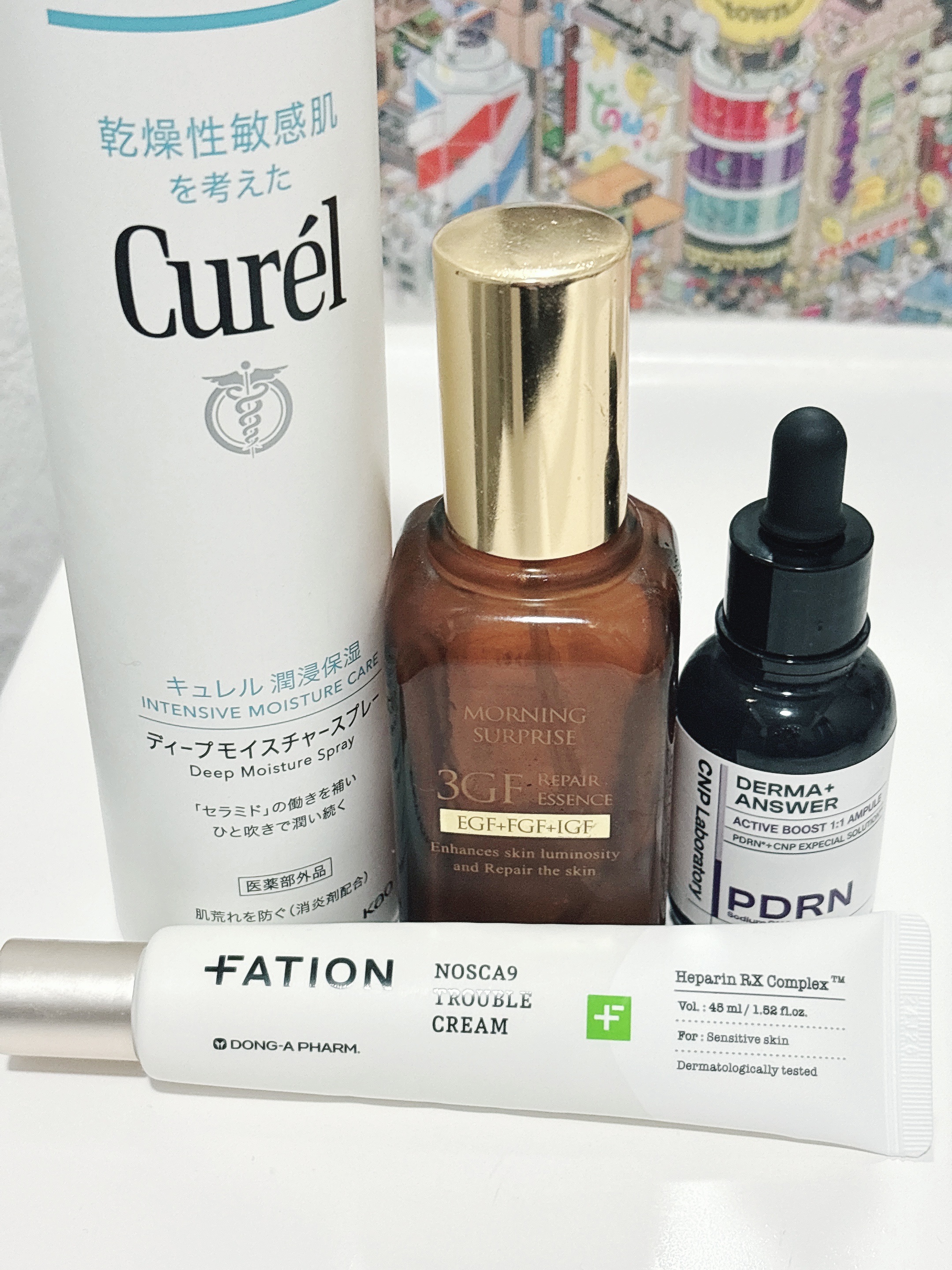 ナイトスキンケア🌙


キュレル
ディープモイスチャースプレー
cos:mura 
3GF リペアエッセンス
CNP Laboratory
ダーマアンサー PDRN アクティブブースト1:1アンプル
FATION
ノスカナイン トラブルク