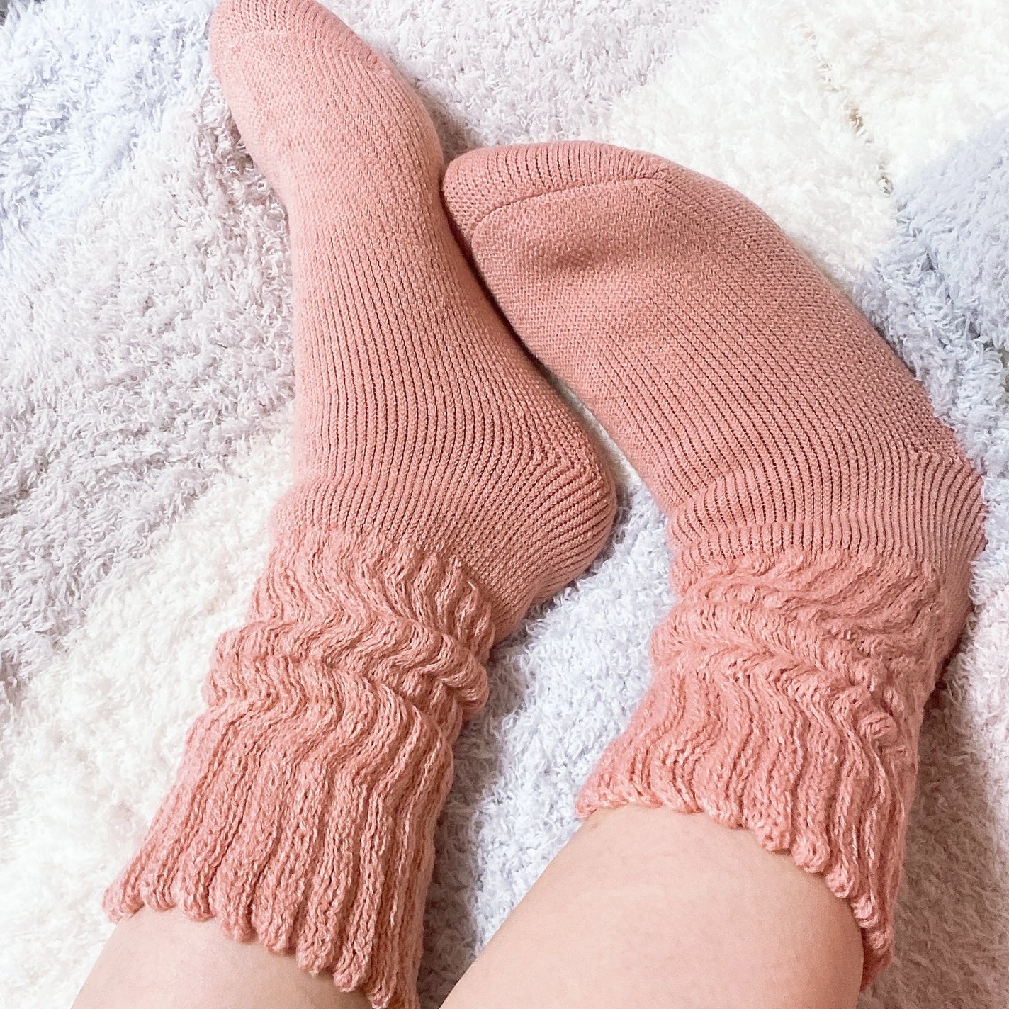 &ONDO 起毛であったかルームソックス ミドル丈/サーモス/暖かい靴下を使ったクチコミ(4枚目)