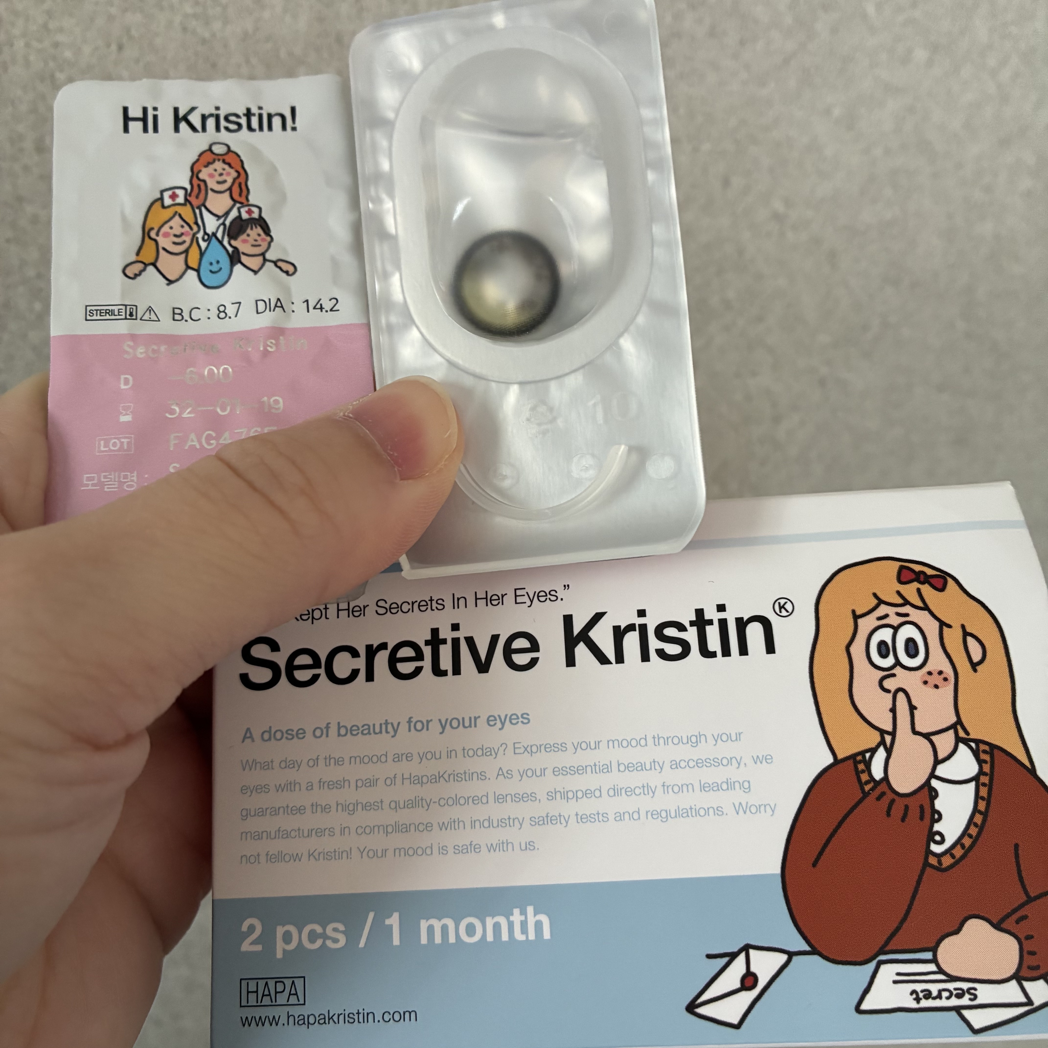 Secretive Kristen/Hapa kristin/カラーコンタクトレンズを使ったクチコミ（1枚目）