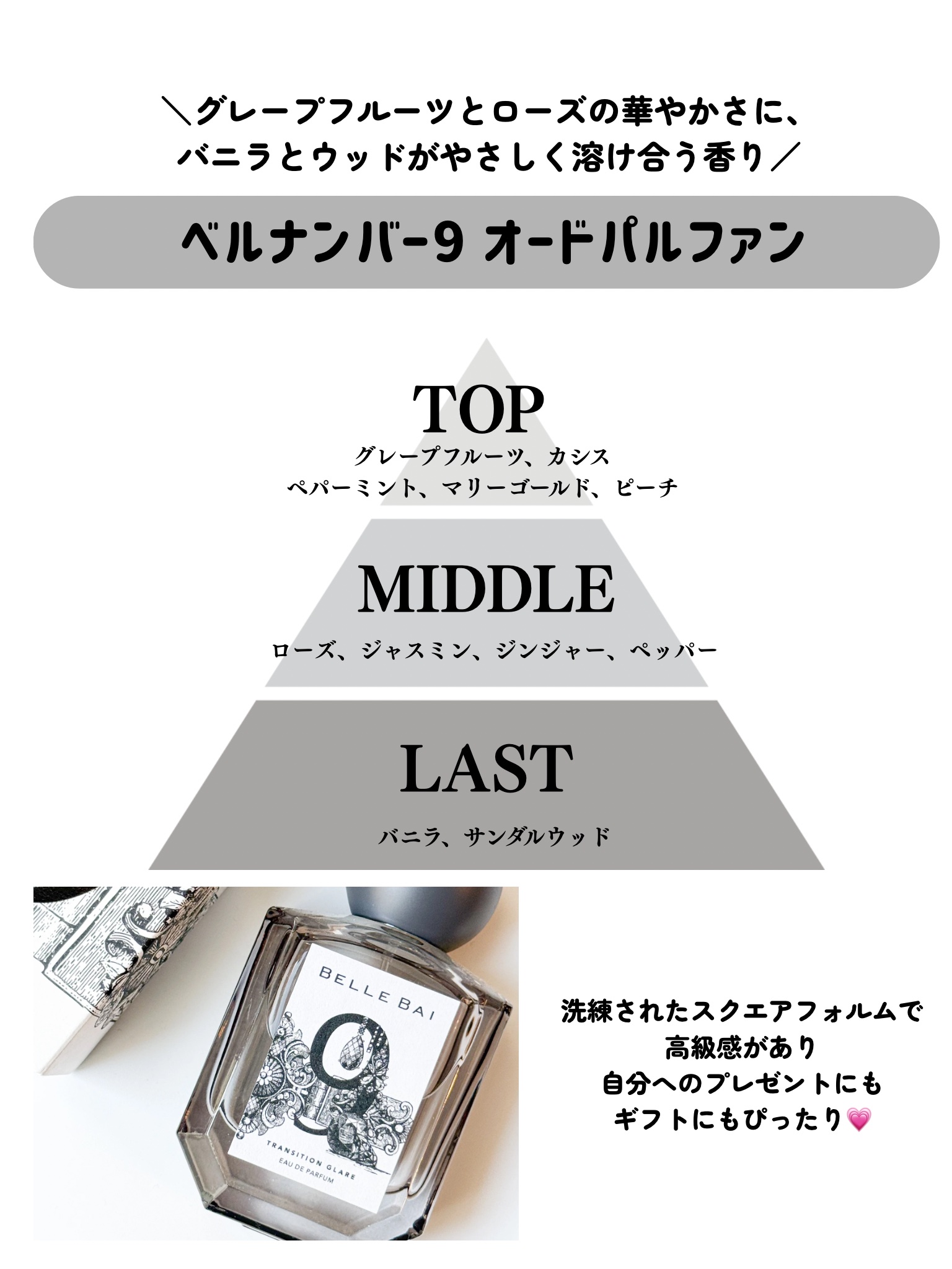ベルナンバー 9 オードパルファン 覚醒の輝き(TRANSITION GLARE)/BELLE BAI/香水(その他)を使ったクチコミ（3枚目）