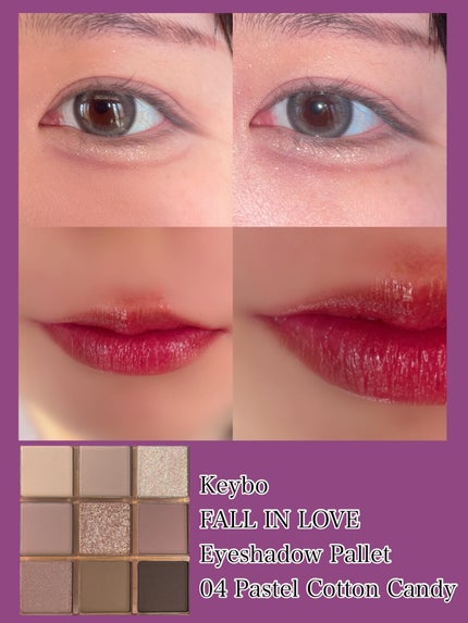 KEYBO FALL IN LOVE SHADOW PALETTE/keybo/アイシャドウパレットを使ったクチコミ(6枚目)
