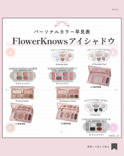 フラワーノーズスワンバレエシリーズ アイシャドウパレット/FlowerKnows/アイシャドウパレットを使ったクチコミ(1枚目)