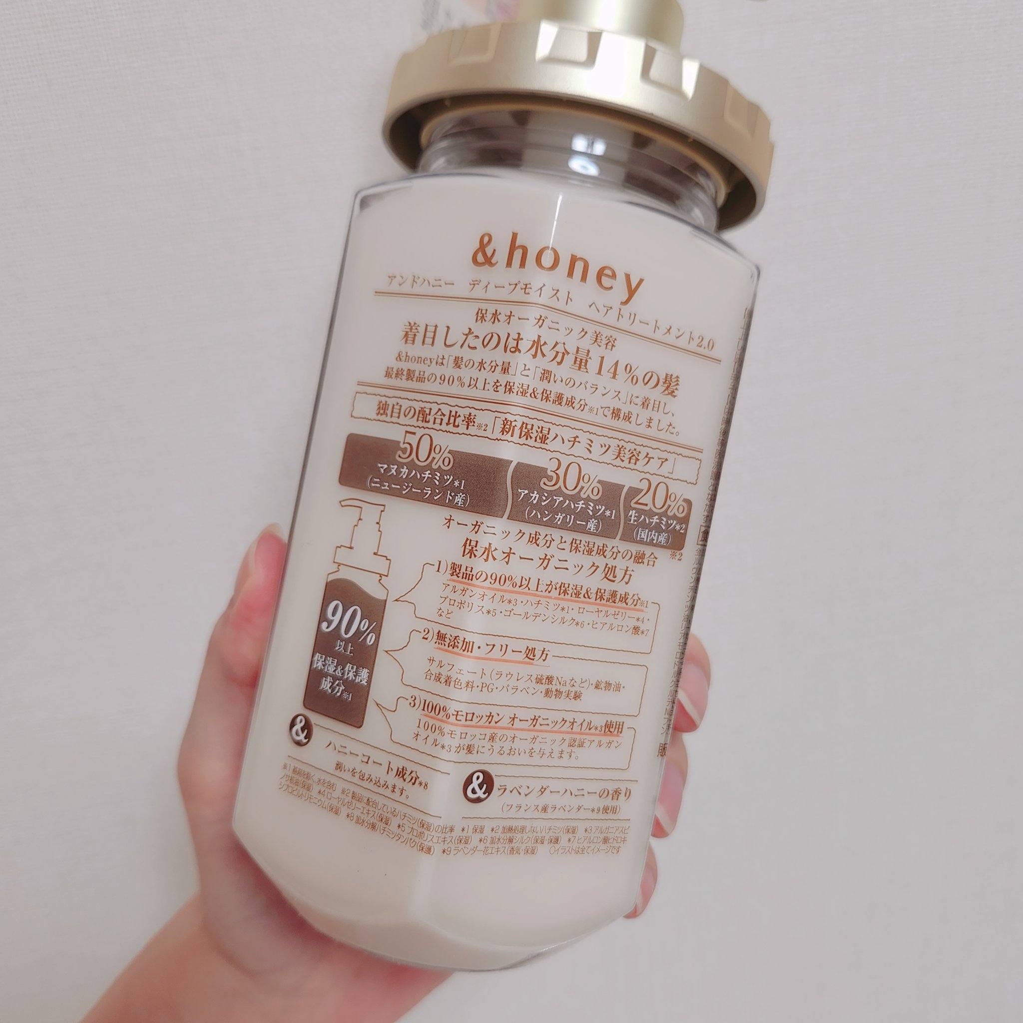 ディープモイスト シャンプー1.0／ヘアトリートメント2.0/&honey/市販シャンプーを使ったクチコミ（3枚目）