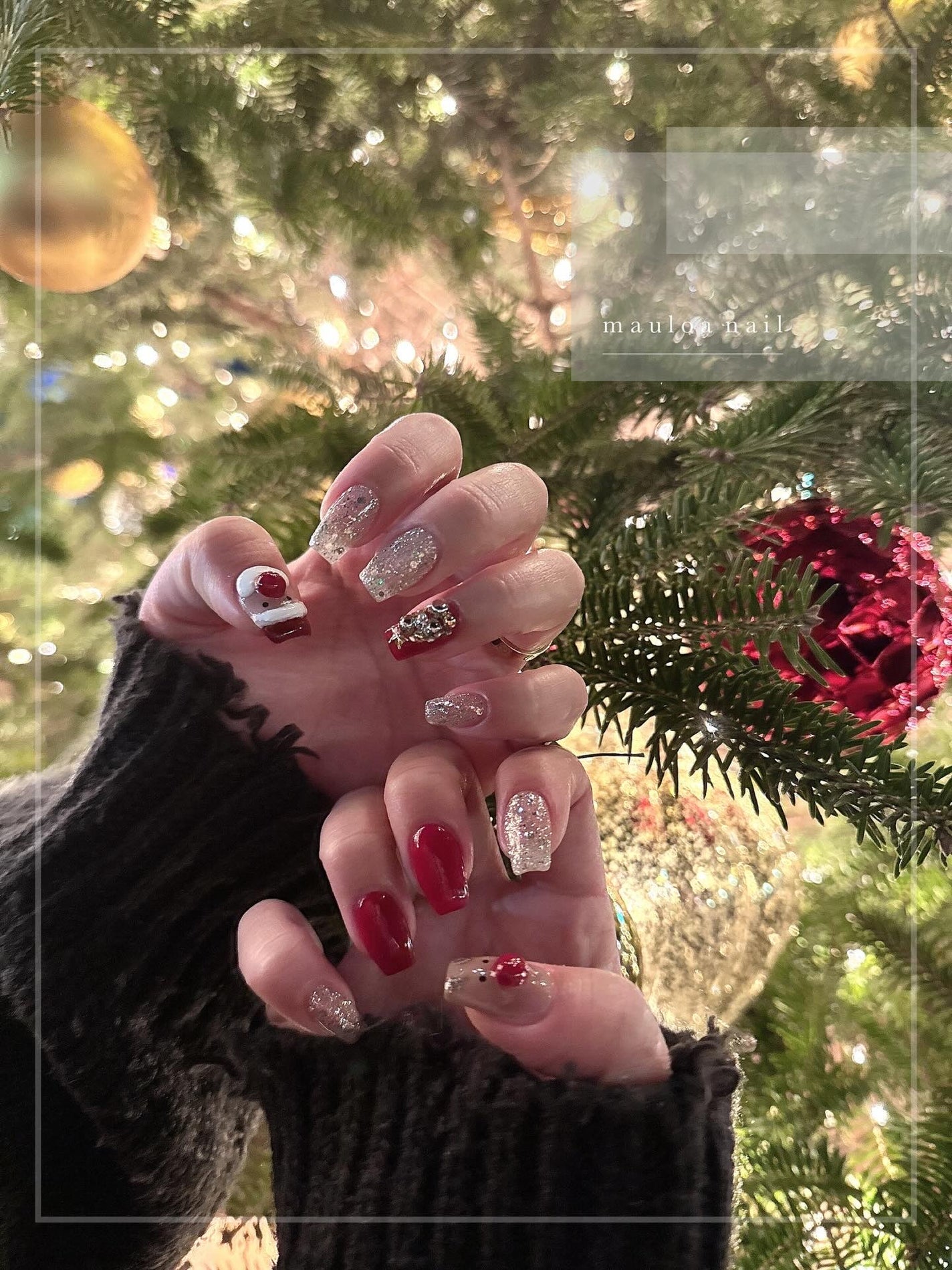 mauloa_nail on LIPS 「・🎄🎅❤️・・・・#クリスマスネイル#ネイル#ネイルデザイ..」(1枚目)