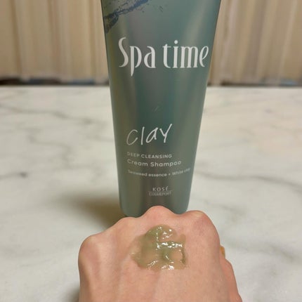 スパタイム クリームシャンプー (ディープクレンジング)/Spa time/市販シャンプーを使ったクチコミ(3枚目)
