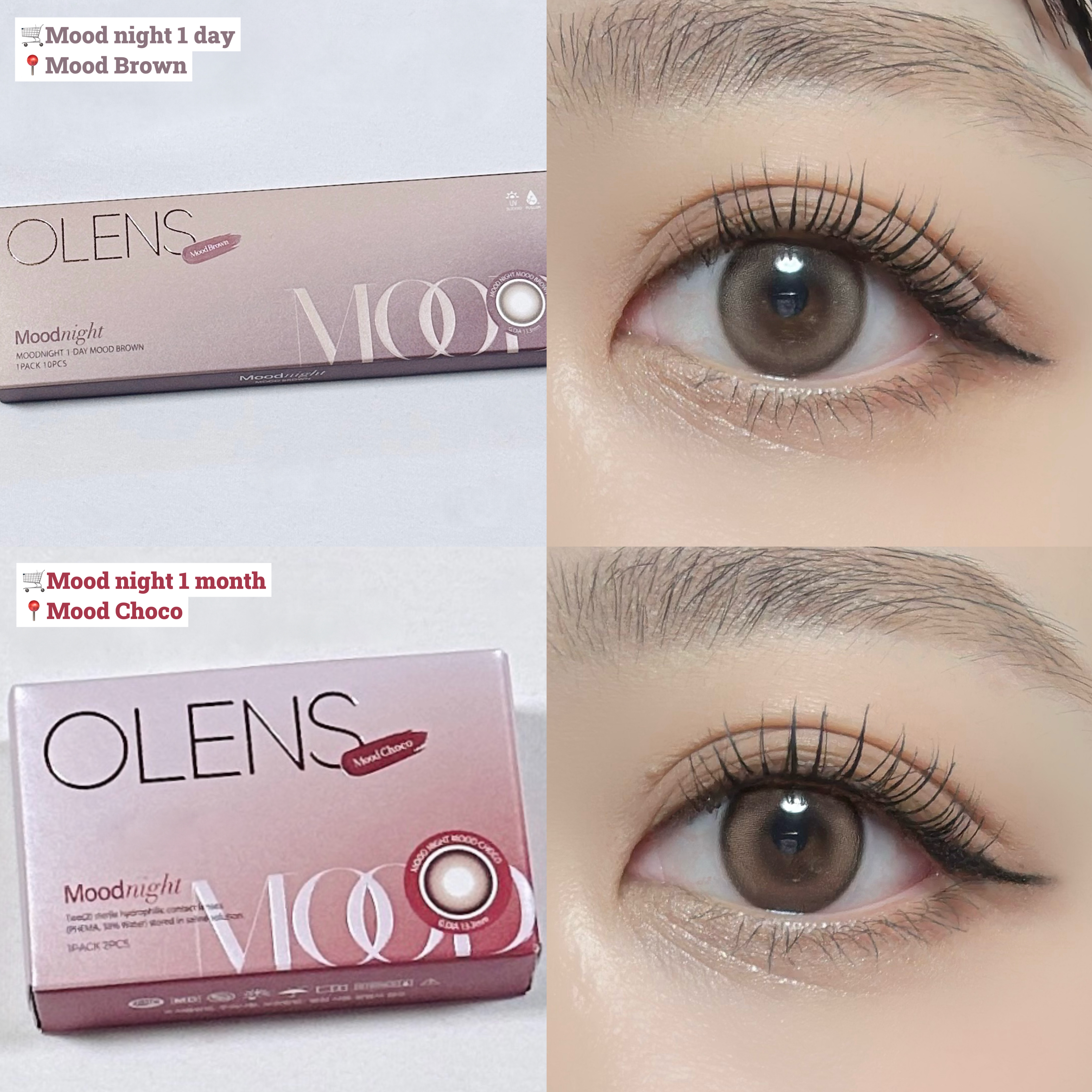 Moodnight 1Month/OLENS/カラーコンタクトレンズを使ったクチコミ（2枚目）