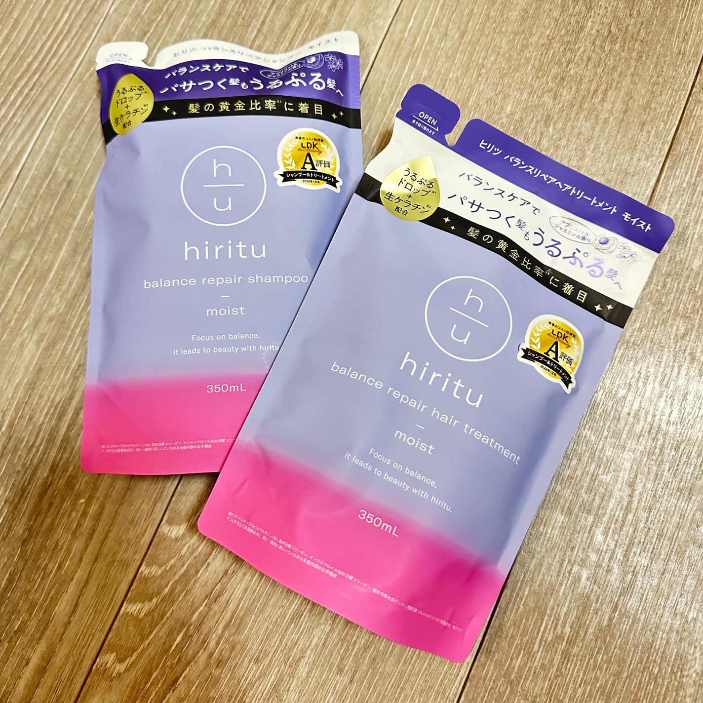 バランスリペア シャンプー/ヘアトリートメント モイスト/hiritu/市販シャンプーを使ったクチコミ(1枚目)