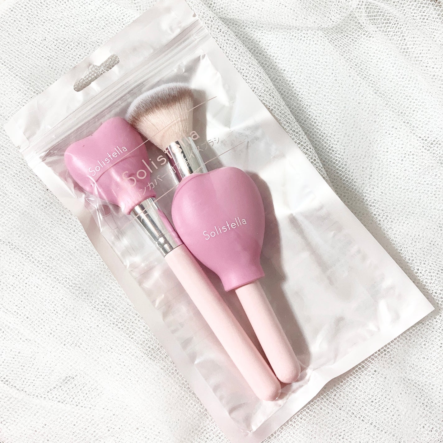 シリコンカバー付フェイスブラシ/Solistella/メイクブラシを使ったクチコミ(2枚目)