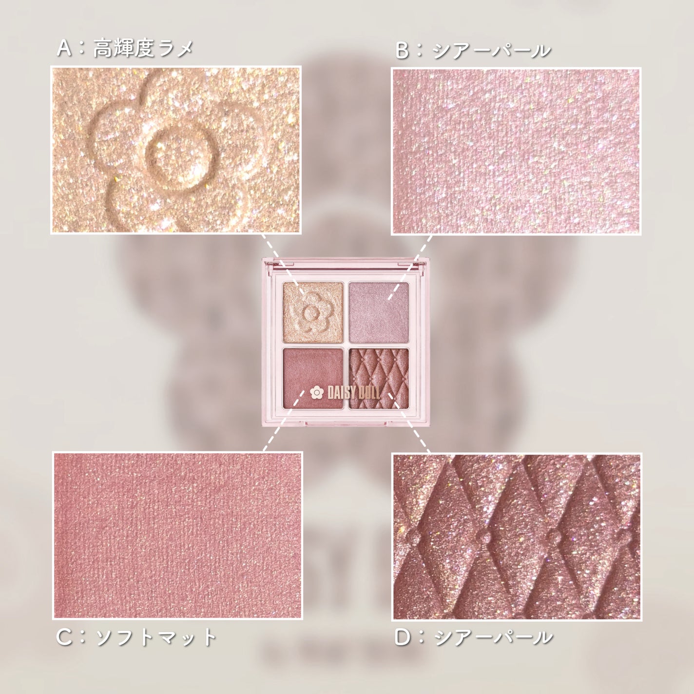 デイジードール アイ ドロー シャドウ/DAISY DOLL by MARY QUANT/アイシャドウパレットを使ったクチコミ(4枚目)