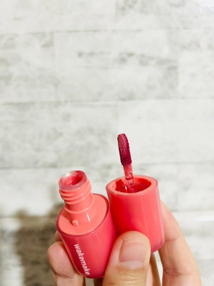 ウォータフルグロウティント/wakemake/リップティントを使ったクチコミ(3枚目)