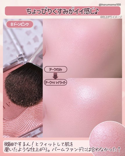 シアーレイヤリングデュアルブラッシャー/wakemake/パウダーチークを使ったクチコミ(4枚目)