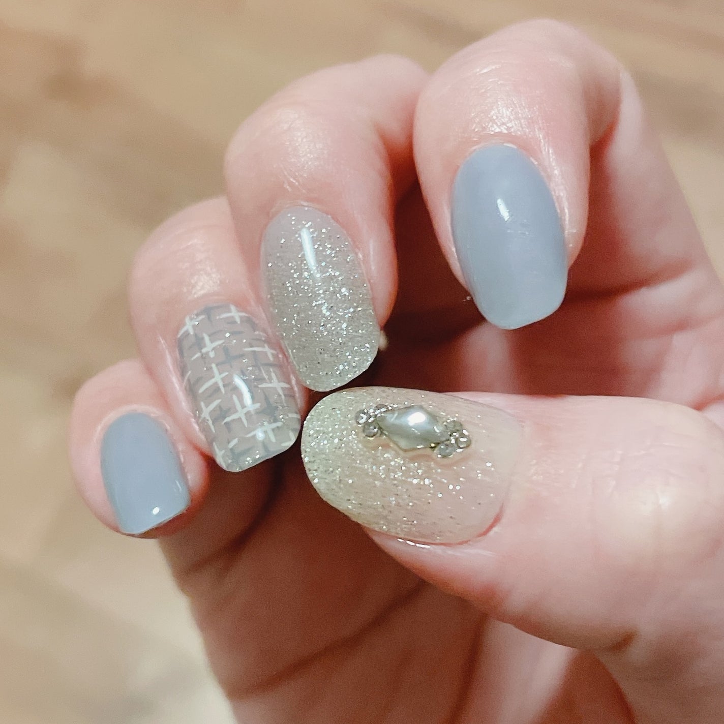 セミキュアジェルネイル(ハンド)/ohora/ネイルシールを使ったクチコミ(4枚目)