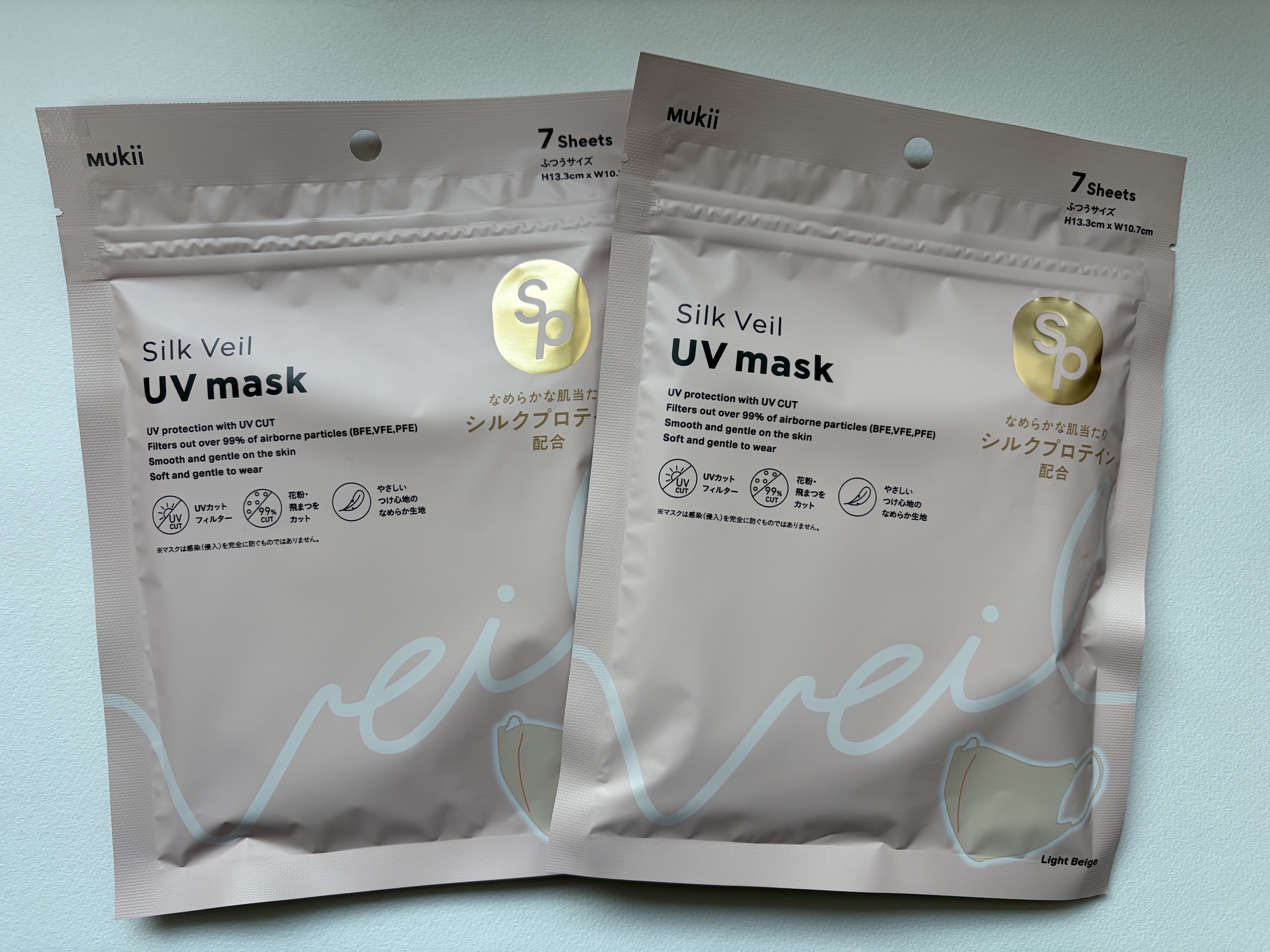 Mukii Silk Veil UV Mask《シルクプロテイン配合マスク》✔


大野真理子さんプロデュースMukiiから新発売のマスクを購入しました😷✨
高性能フィルターを内蔵した3層構造で、花粉・飛まつをしっかりカット❌
シルクプロ