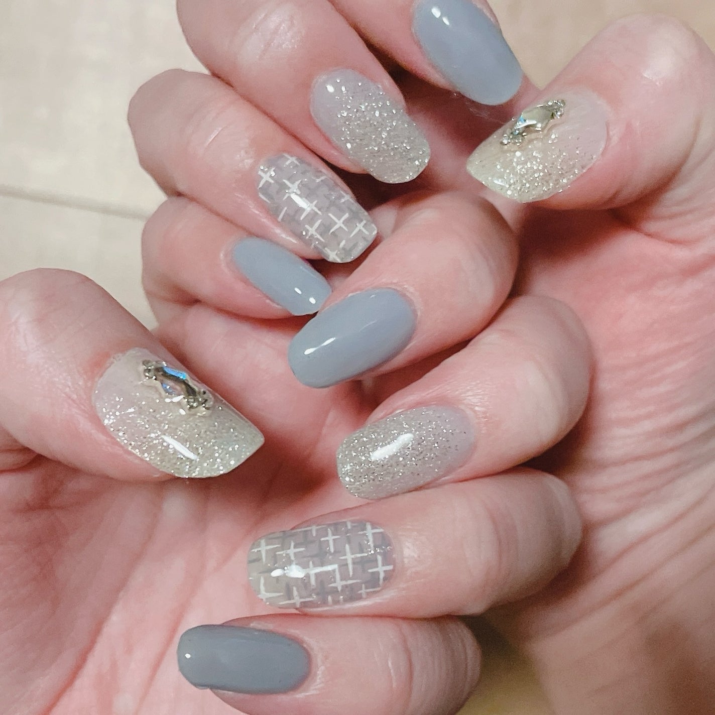 セミキュアジェルネイル(ハンド)/ohora/ネイルシールを使ったクチコミ(1枚目)