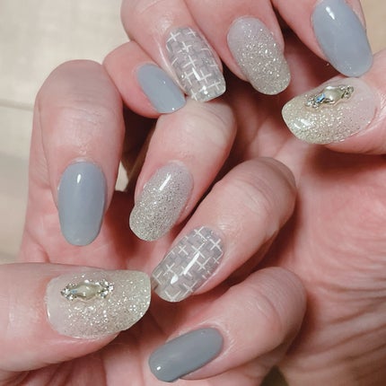 セミキュアジェルネイル(ハンド)/ohora/ネイルシールを使ったクチコミ(2枚目)