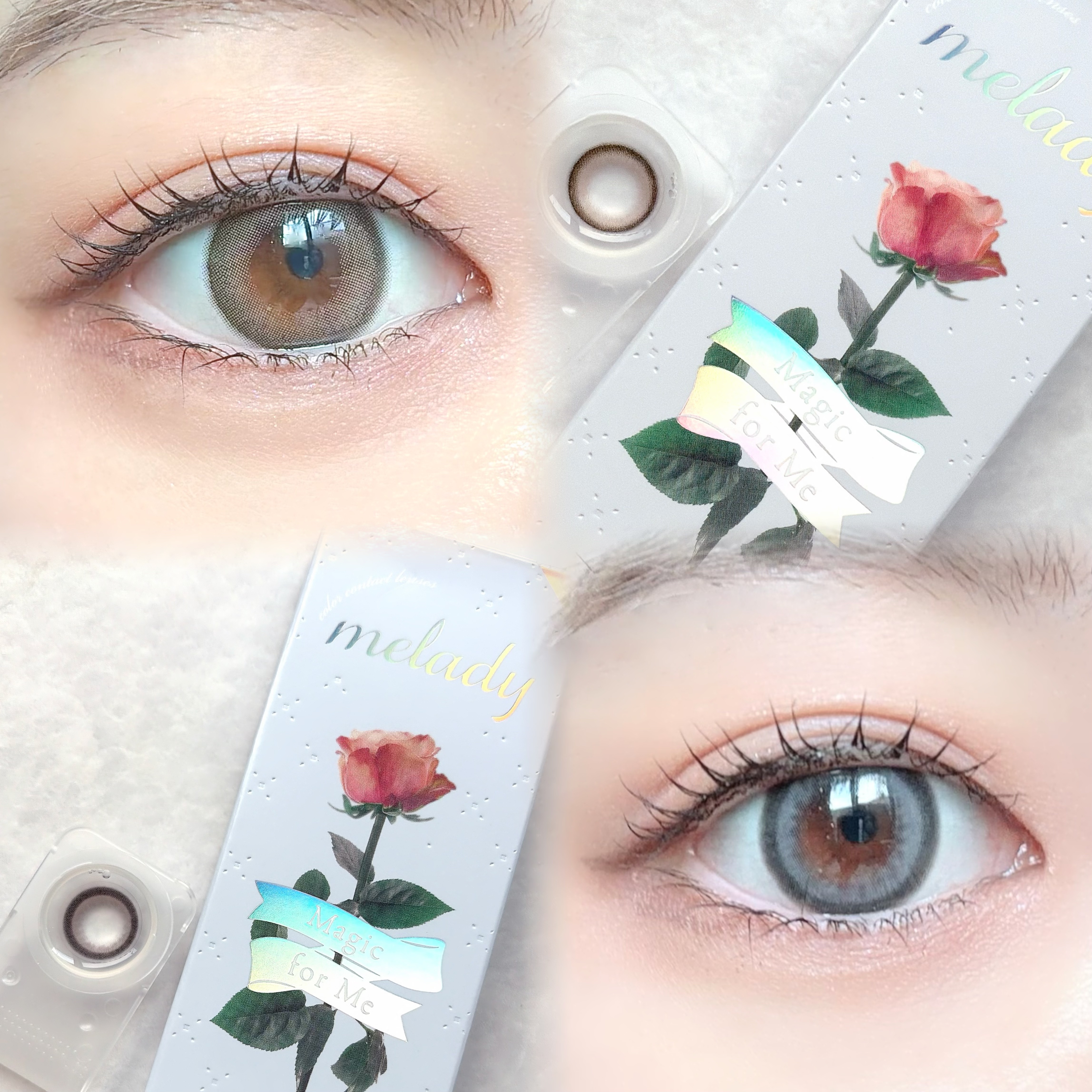 meladyのカラコン
💐Maria ring
💐Mermaid ring

まさしく見た目がイエベのカラコン、ブルベのカラコンって感じ

上段はオレンジブラウンでメイクしていて
下段はピンクブラウンでメイクしてるよ

【PR】#mel