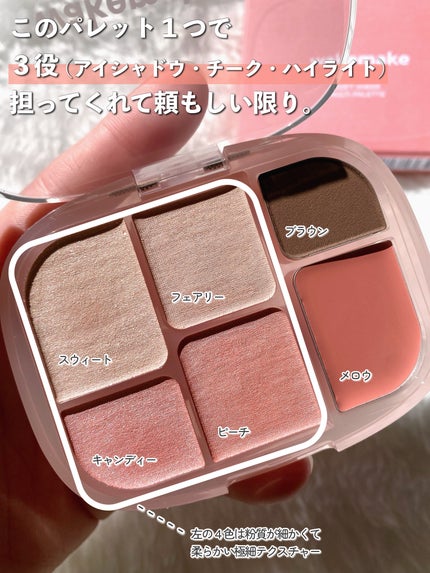 ソフトシアーマルチパレット/wakemake/アイシャドウパレットを使ったクチコミ(3枚目)