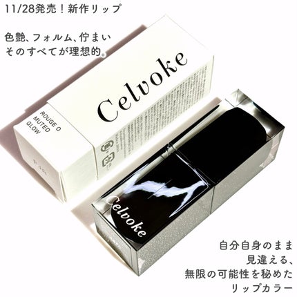 セルヴォーク ルージュ オー ミューテッドグロウ/Celvoke/口紅を使ったクチコミ(2枚目)