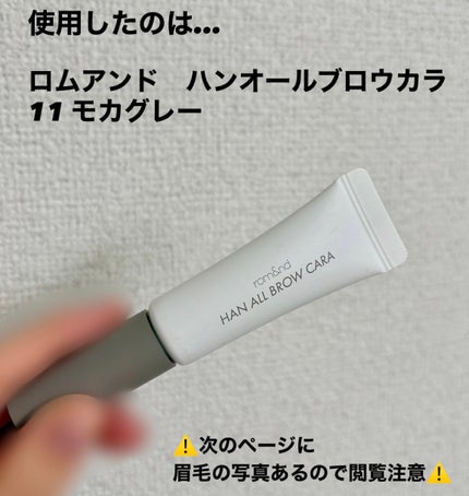ハンオールブロウカラ/rom&nd/眉マスカラを使ったクチコミ(2枚目)