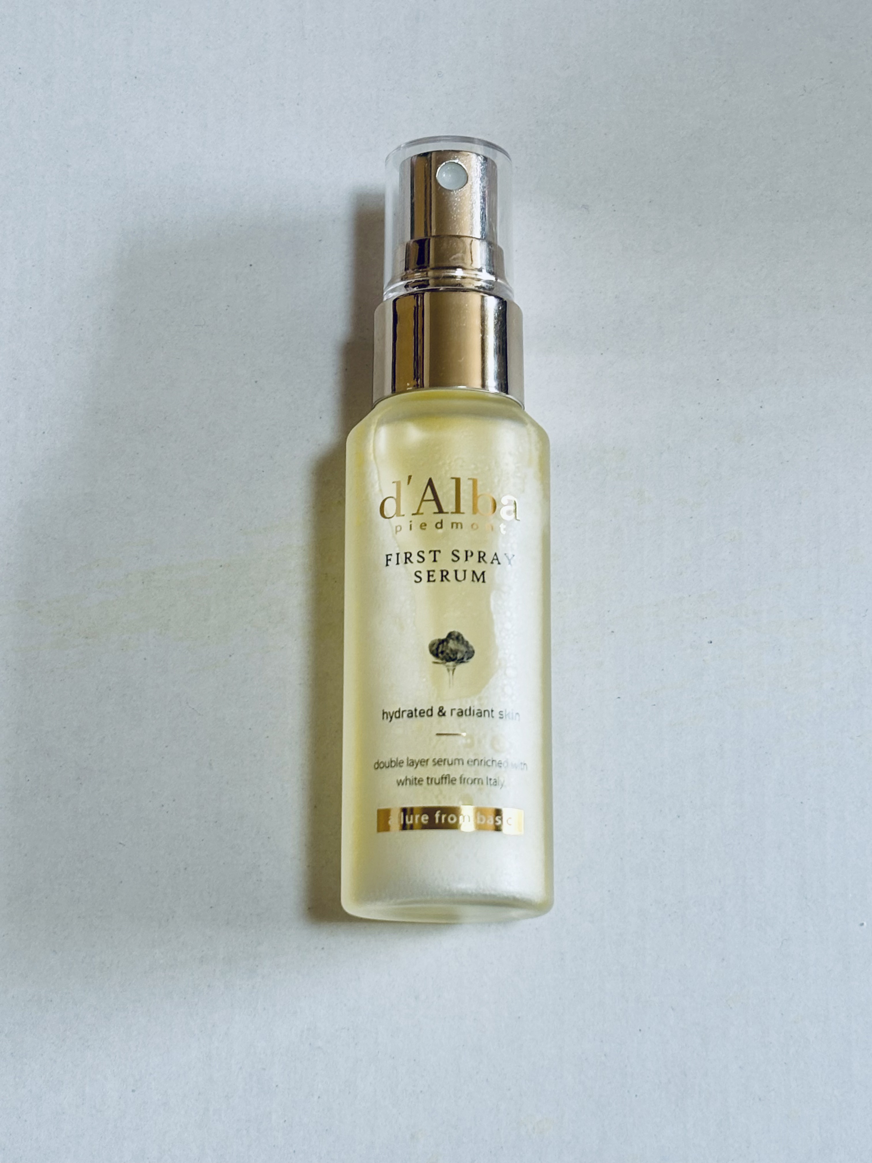 ダルバ ホワイトトリュフファーストスプレーセラム/ダルバ/ミスト状化粧水を使ったクチコミ（1枚目）