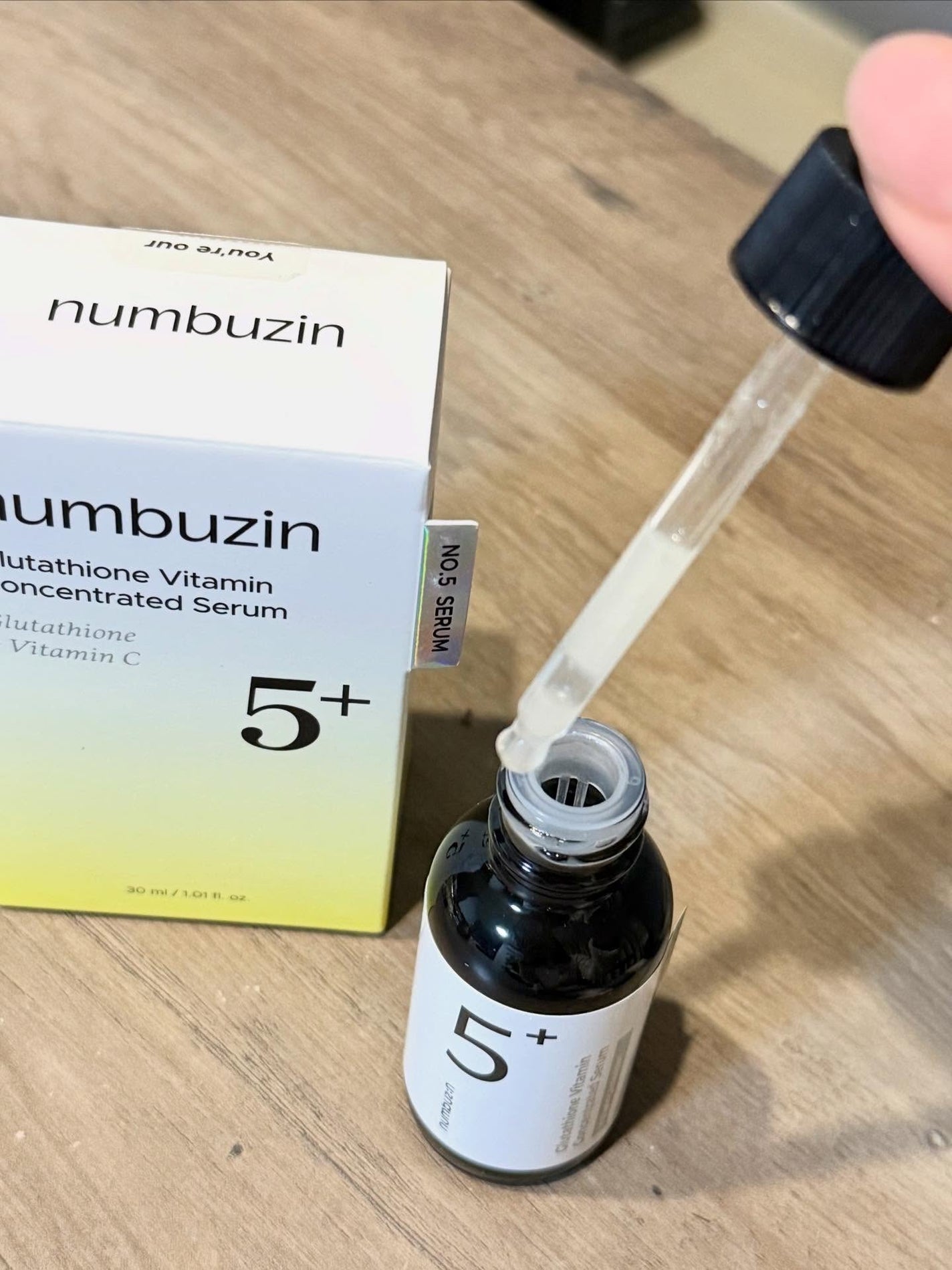 5番 白玉グルタチオンC美容液/numbuzin/美容液を使ったクチコミ(4枚目)