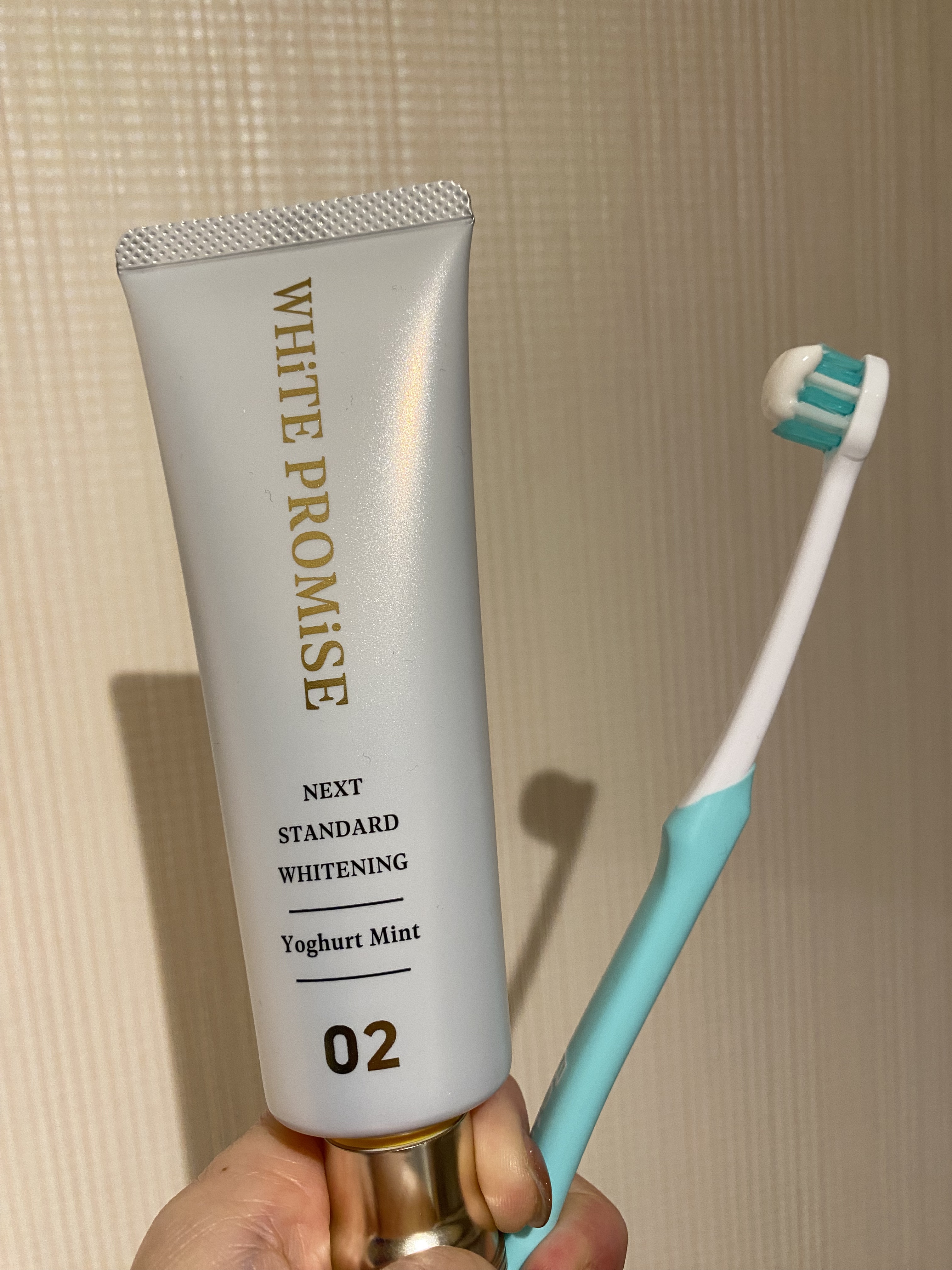 ホワイトプロミス  美白*＋むし歯予防*/WHiTE PROMiSE/歯磨き粉を使ったクチコミ（1枚目）