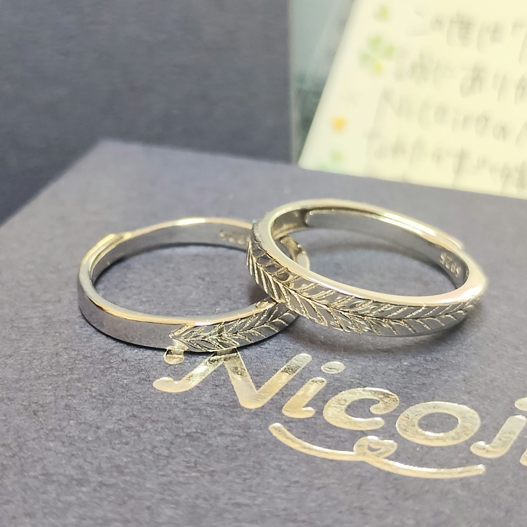 ニコイロのペアリング！！

フリーサイズですごくいい！

値段も高すぎないしデザインも可愛いしアレルギー対応で安心して付けられる！✨

#ニコイロ #ペアリング #プチプラ #カップル