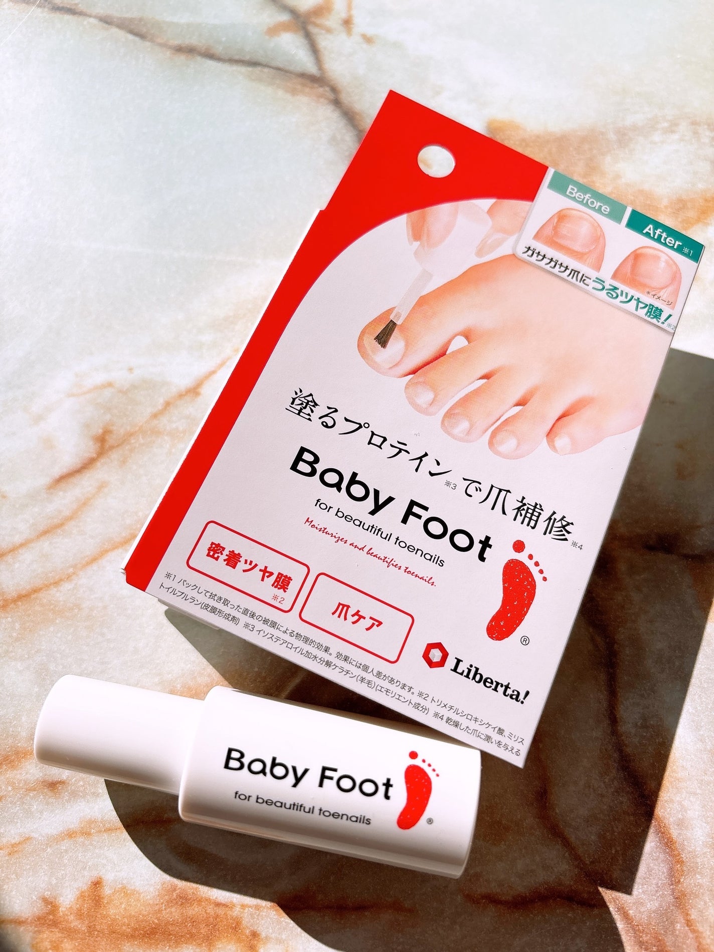 ベビーフット 足爪プロティンパック/ベビーフット/レッグ・フットケアを使ったクチコミ(1枚目)