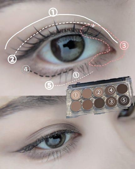 ライトオンアイズシャドウパレット/ルミル/アイシャドウパレットを使ったクチコミ(4枚目)