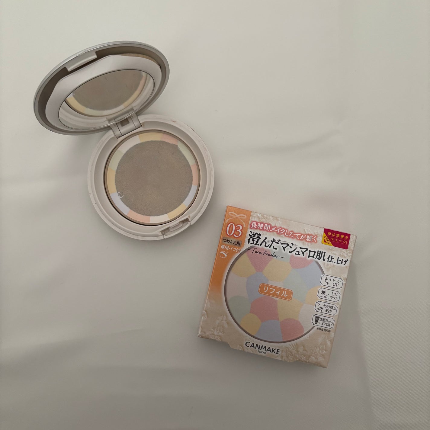 マシュマロフィニッシュパウダー ~Abloom~/キャンメイク/プレストパウダーを使ったクチコミ(1枚目)