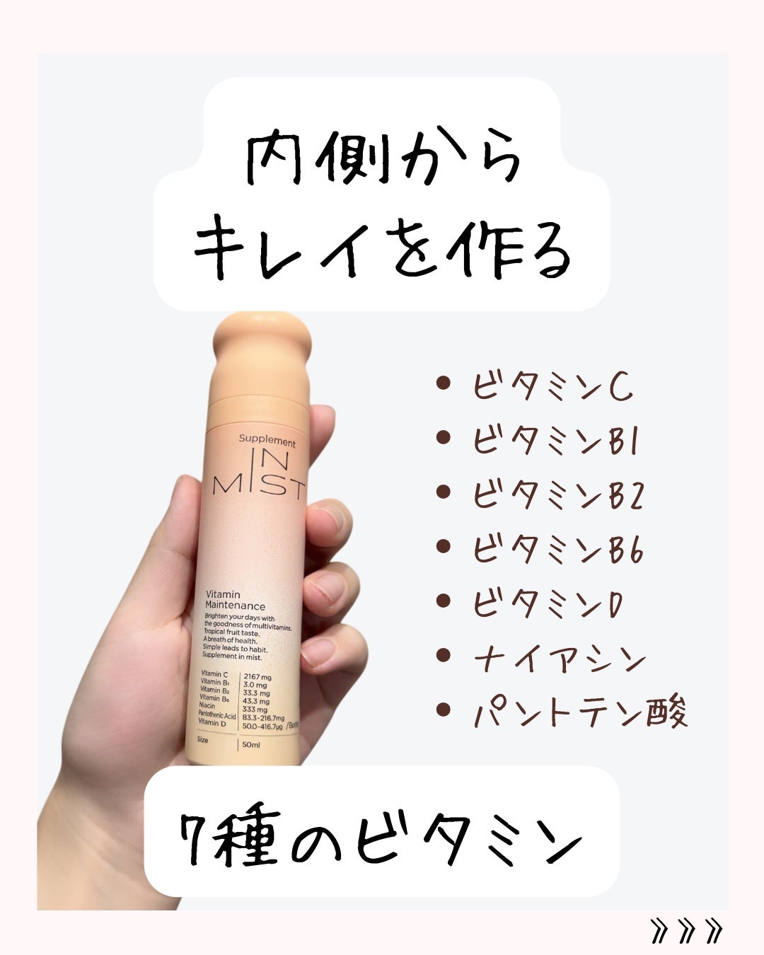 Vitamin Maintenance/IN MIST/健康サプリメントを使ったクチコミ(3枚目)