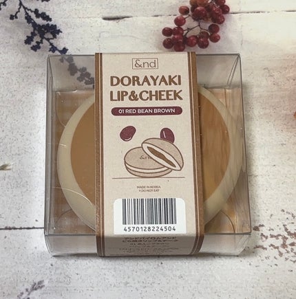 どら焼きリップ&チーク 01 あんこブラウン/&nd by rom&nd/マルチパレットの画像
