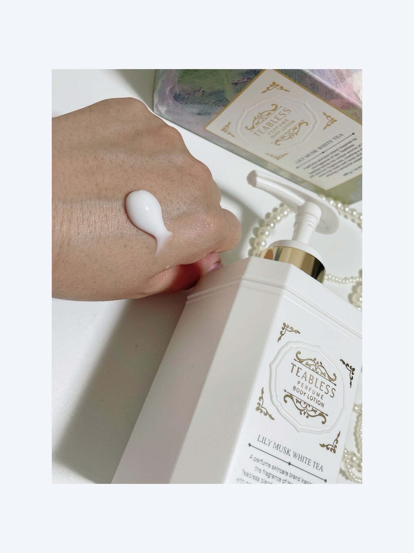 パフュームボディローション リリィムスクホワイトティー/TEABLESS/ボディローションを使ったクチコミ(2枚目)