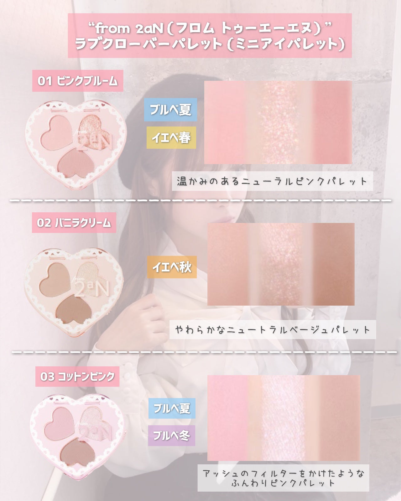 ラブクローバーパレット/2aN/アイシャドウパレットを使ったクチコミ(4枚目)