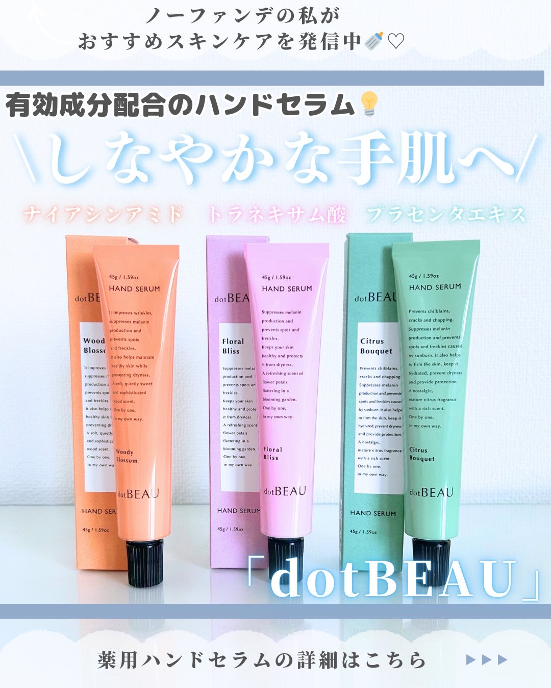 ドットビュー ハンドセラム ウッディブロッサムの香り/dotBEAU/ハンドクリームを使ったクチコミ（1枚目）