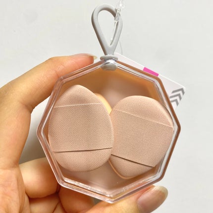 メイクアップパフ(ミニサイズ、4個、専用ケース付)/DAISO/パフ・スポンジを使ったクチコミ(1枚目)