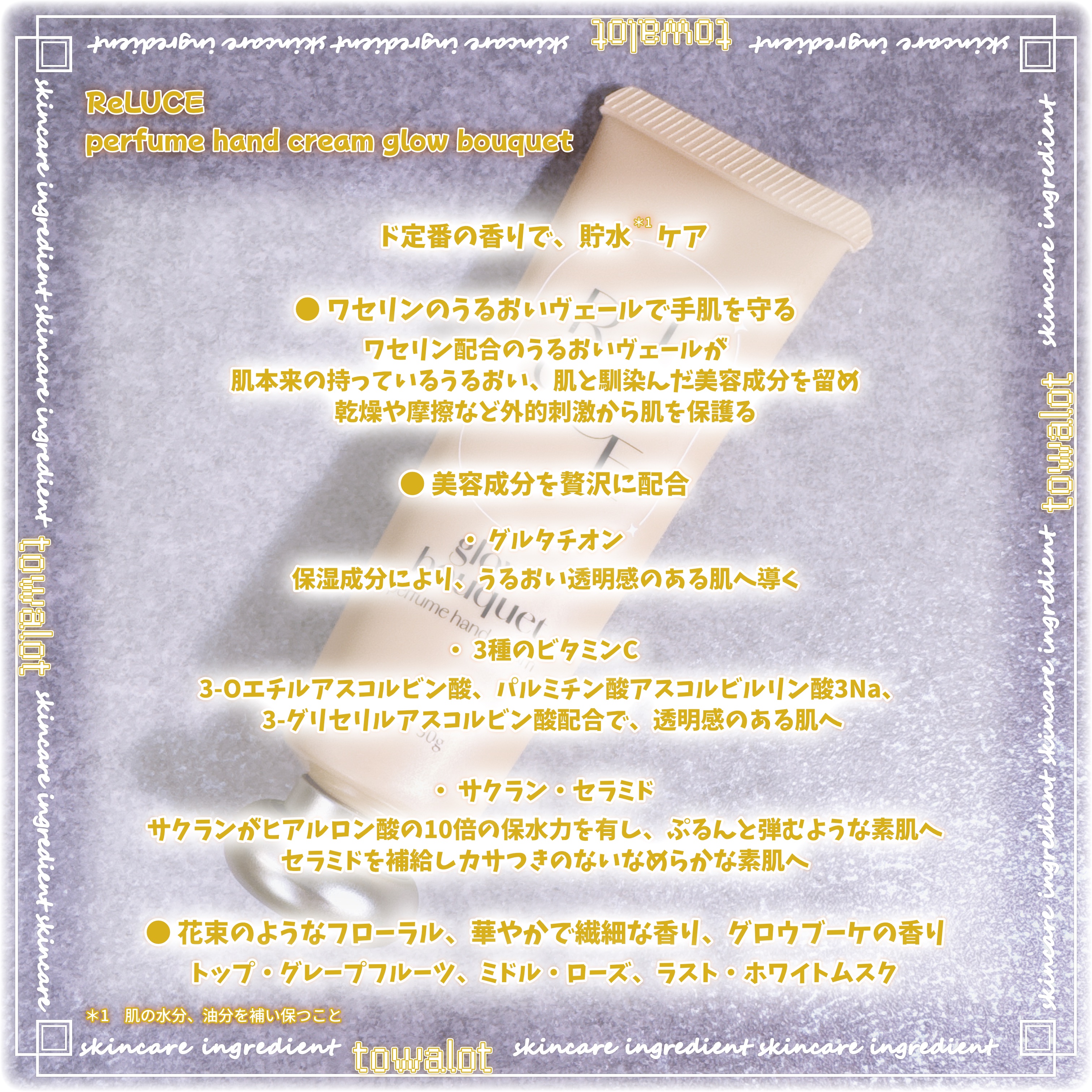 パフュームハンドクリーム グロウブーケ/ReLUCE/ハンドクリームを使ったクチコミ（3枚目）