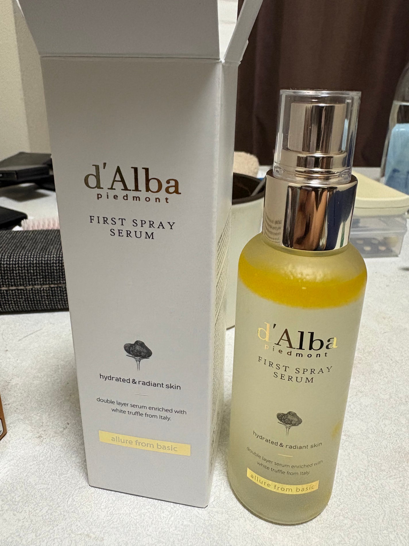 ダルバ ホワイトトリュフファーストスプレーセラム/ダルバ/ミスト状化粧水を使ったクチコミ(1枚目)