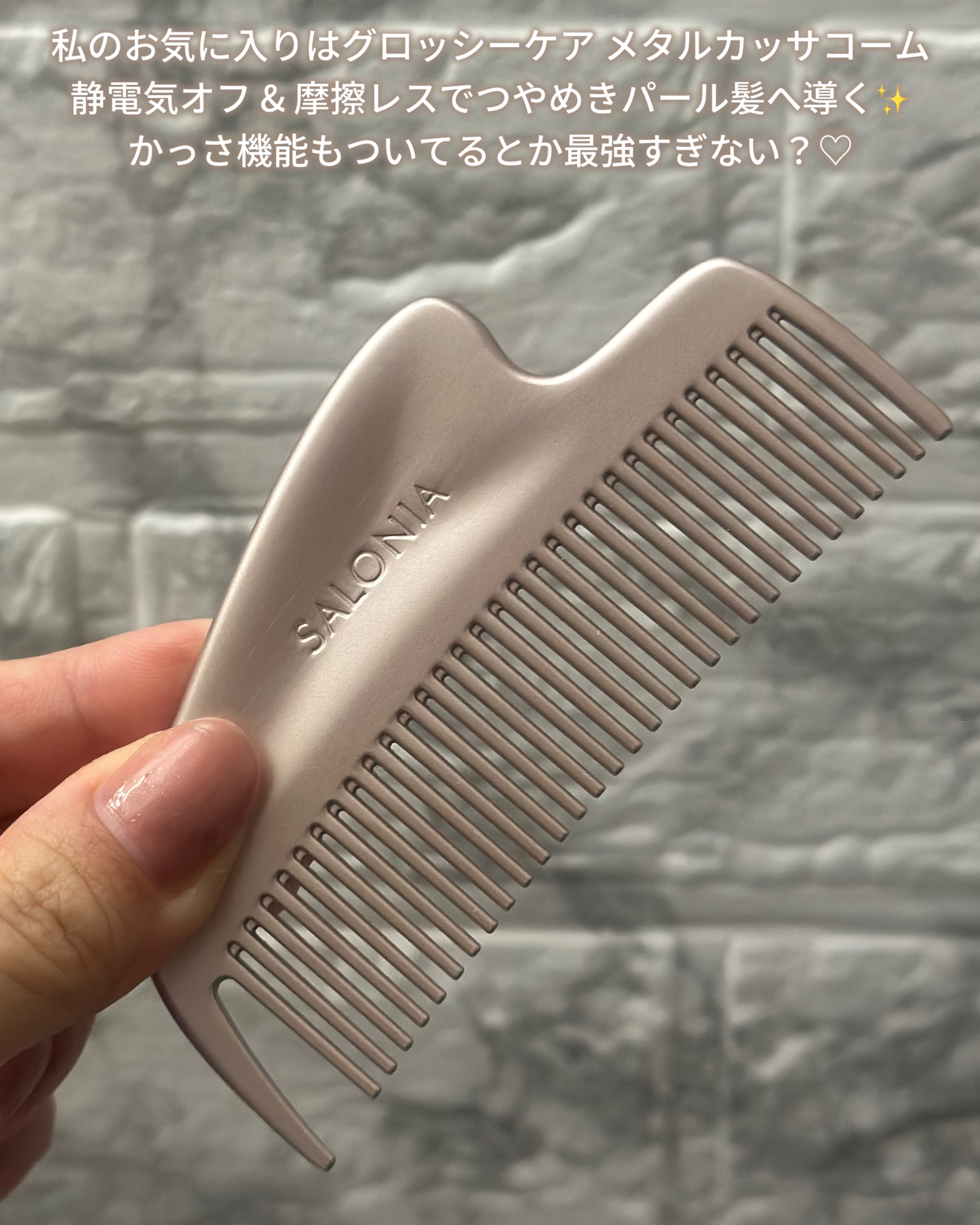 SALONIA サロニア　グロッシーケア メタルカッサコームのクチコミ「.
･──＊──୨୧──＊──･

4MEEE美容部 × I-ne
オンラインセミナーに参加し.....」（2枚目）