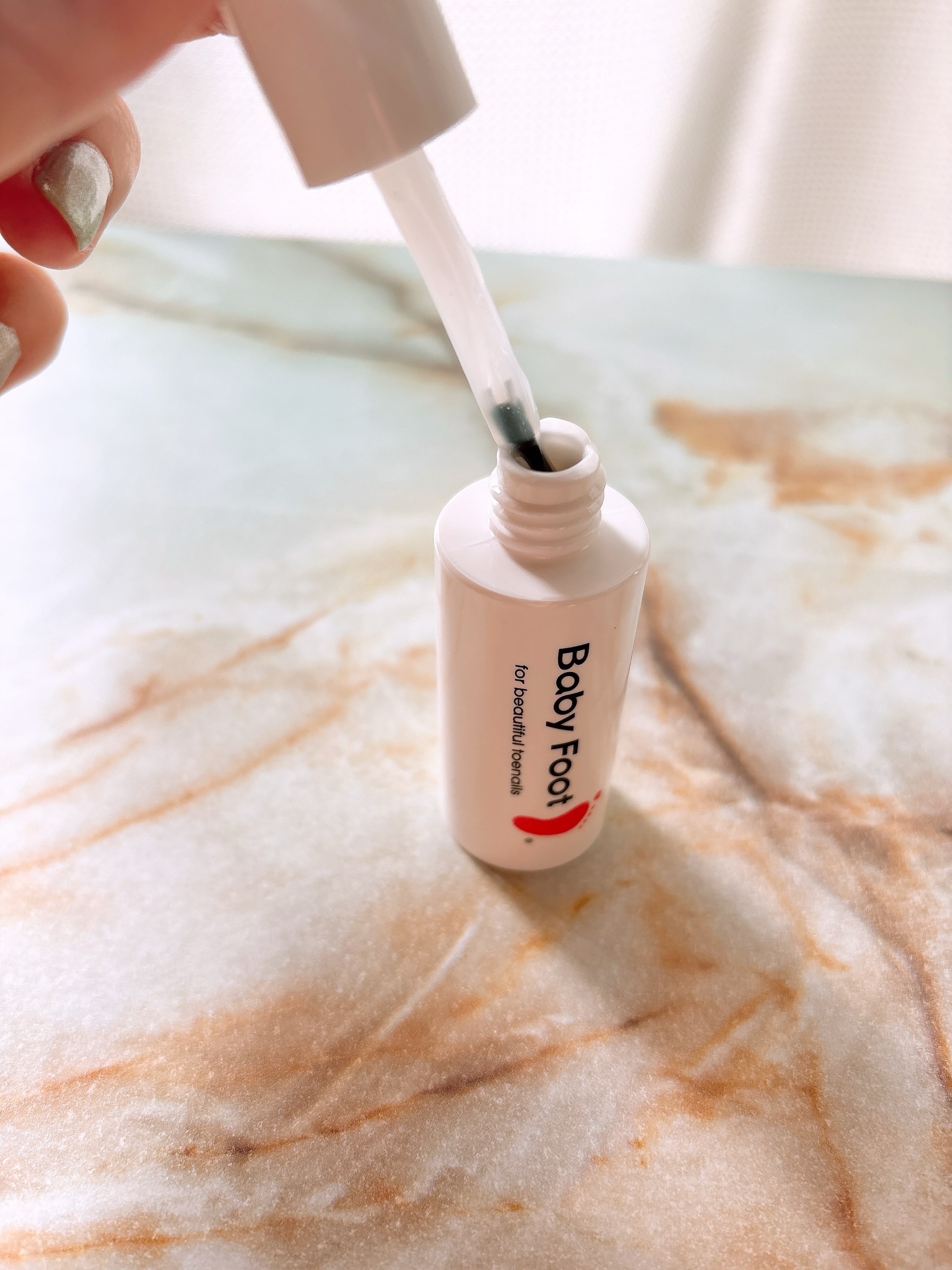 ベビーフット 足爪プロティンパック/ベビーフット/レッグ・フットケアを使ったクチコミ（2枚目）