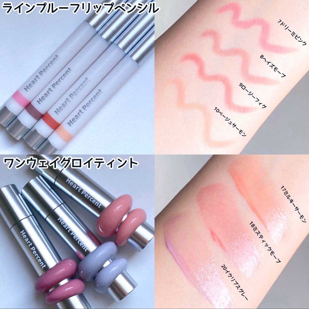 ドットオンムードワンウェイグロイティント/Heart Percent/リップティントを使ったクチコミ（2枚目）