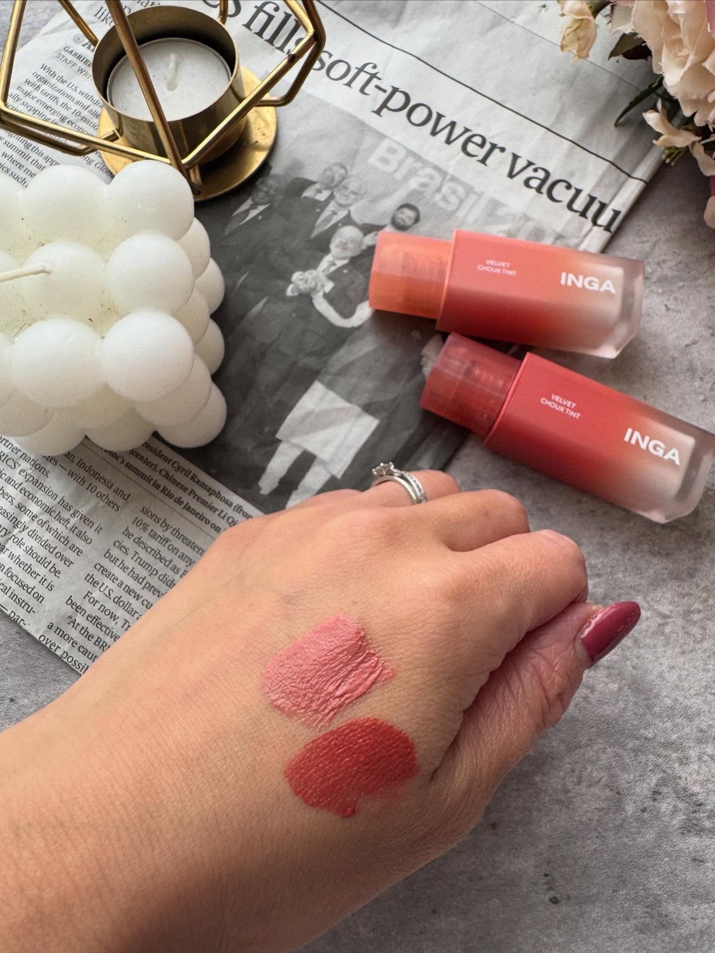 ウォーターグローリップティント/INGA/リップティントを使ったクチコミ(3枚目)