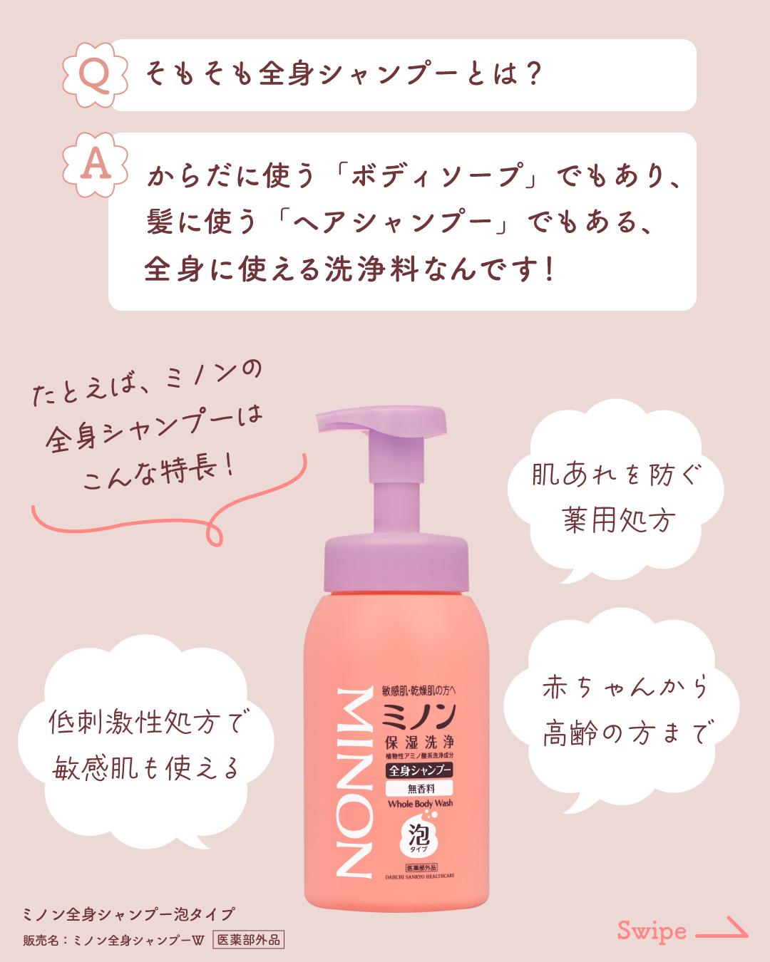 ミノン全身シャンプー(しっとりタイプ)/ミノン/ボディソープを使ったクチコミ（2枚目）