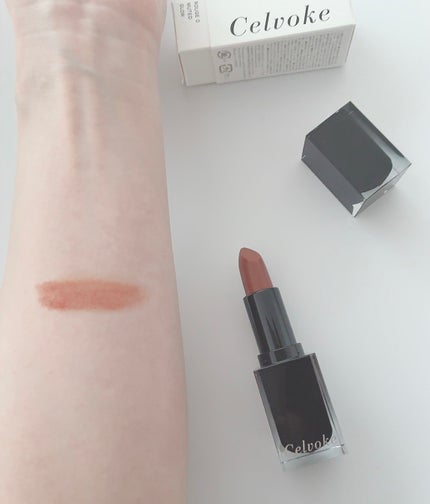 セルヴォーク ルージュ オー ミューテッドグロウ/Celvoke/口紅を使ったクチコミ(5枚目)