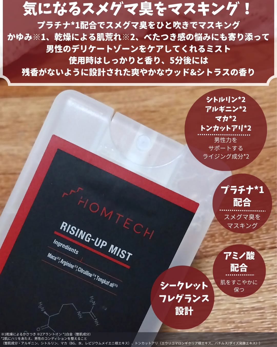 オムテック　ライジングアップ ミスト/アンファー オムテック/デリケートゾーンケアを使ったクチコミ（2枚目）