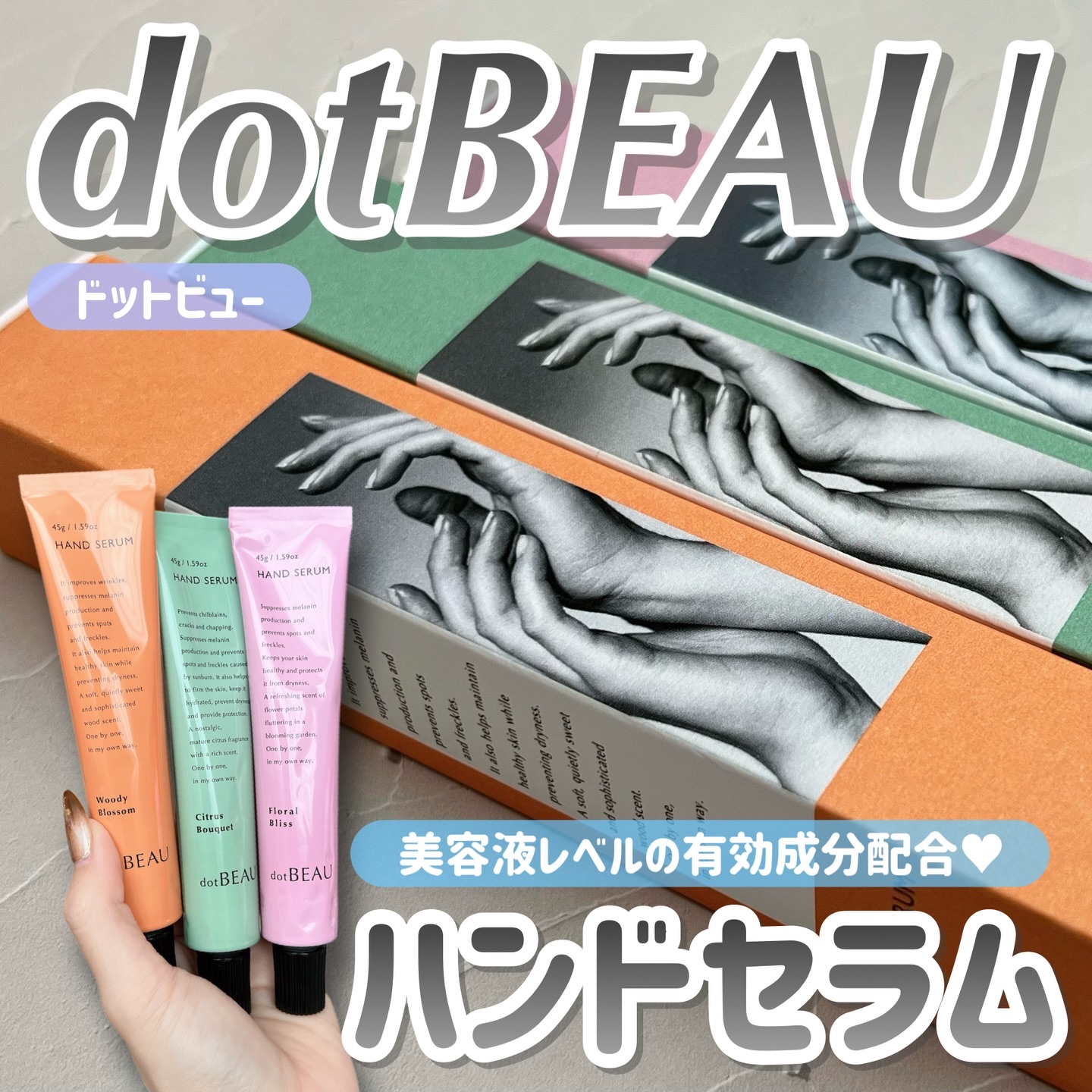 ドットビュー ハンドセラム ウッディブロッサムの香り/dotBEAU/ハンドクリームを使ったクチコミ（1枚目）