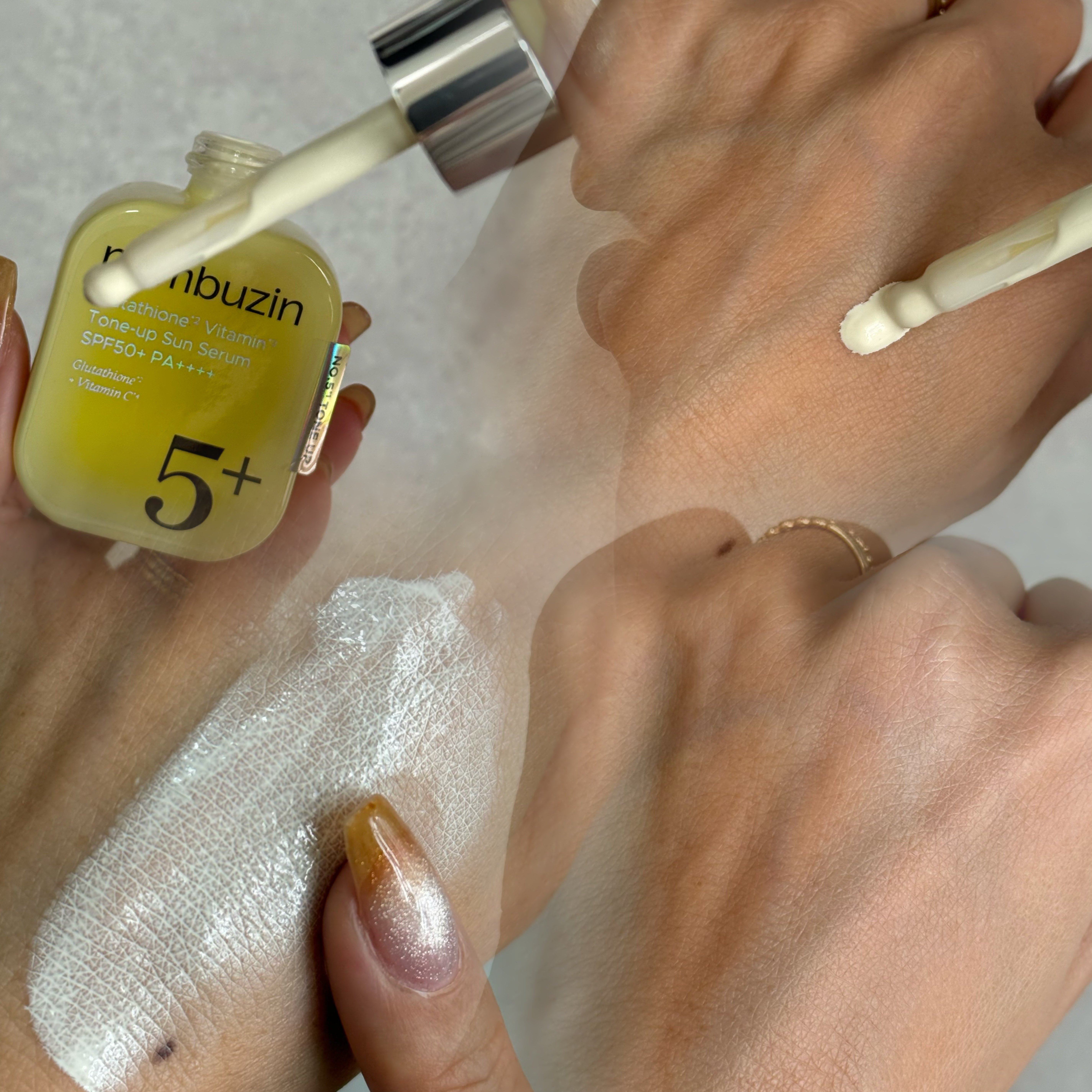 5番 白玉グルタチオンCトーンアップベース SPF50+ PA++++/numbuzin/化粧下地を使ったクチコミ（2枚目）