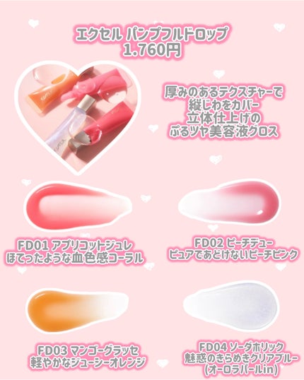 エクセル パンプフルドロップ/excel/リップグロスを使ったクチコミ(2枚目)